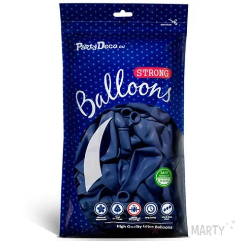 balony pastel niebieskie ciemne 10 strong 20 szt