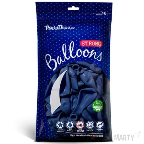 balony pastel niebieskie ciemne 10 strong 50 szt