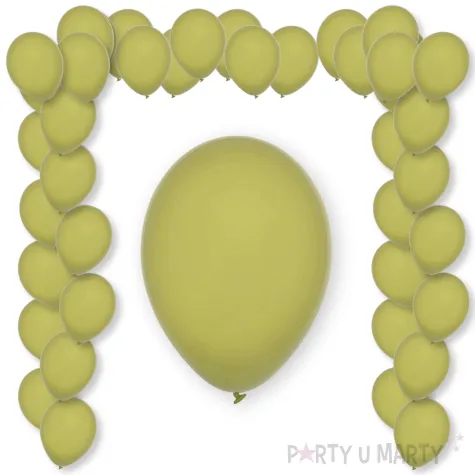 balony pastel olive decomex oliwkowy 11 100 szt