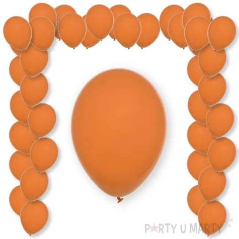 balony pastel orange decomex pomaranczowy 11 100 szt