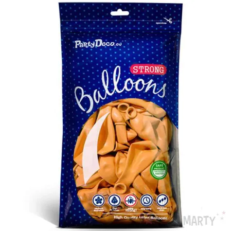 balony pastel pomaranczowe 9 strong 50 szt