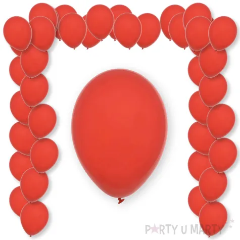 balony pastel red decomex czerwony 9 100 szt