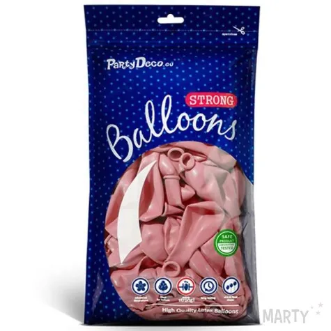 balony pastel rozowe jasne 10 strong 20 szt