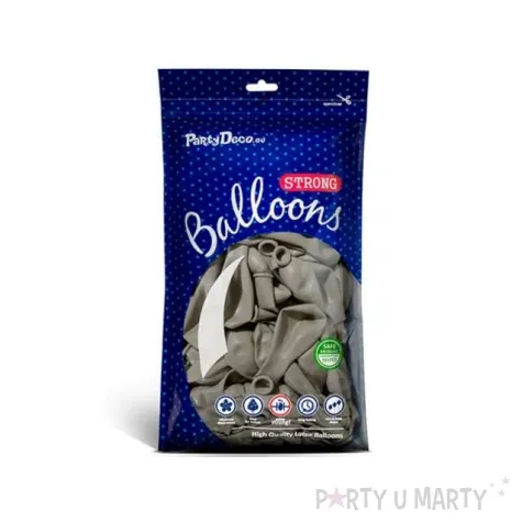 balony pastel szare jasne 12 strong 100 szt