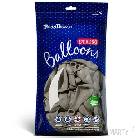 balony pastel szare jasne 9 strong 20 szt