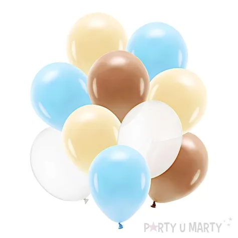 balony pastel transparent mix partydeco 12 10 szt