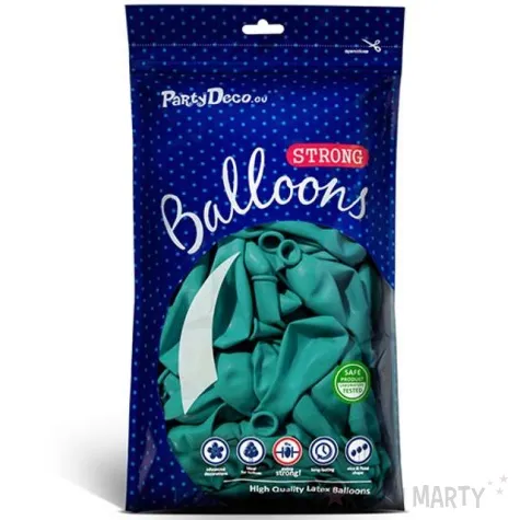 balony pastel turkusowe 10 strong 50 szt