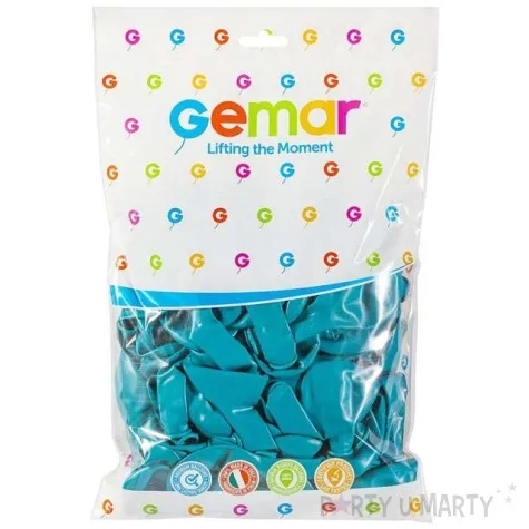 balony pastel zielony morski gemar 12 100 szt