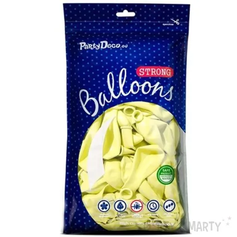 balony pastel zolte jasne 11 strong 100 szt