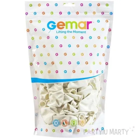 balony pastelowe bialy gemar 13 50 szt