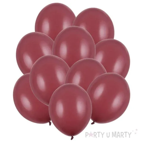 balony pastelowe bordowy strong 12 10 szt