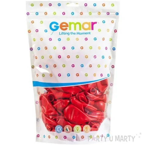 balony pastelowe czerwony gemar 13 50 szt