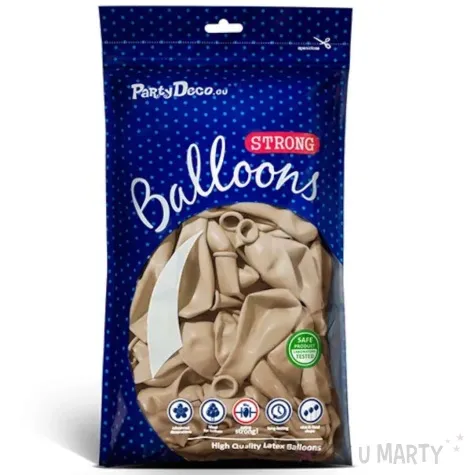 balony pastelowe kremowe strong 12 100 szt
