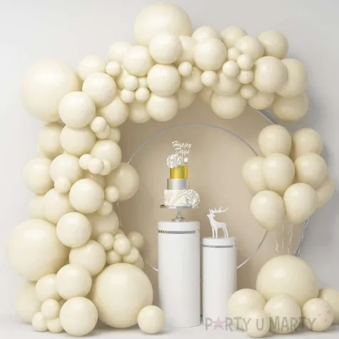 balony pastelowe kremowy strong 5 100 szt