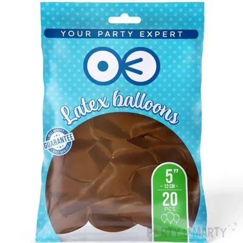 balony pastelowe mokka partypal 5 20 szt