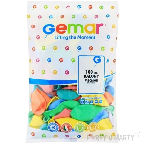 balony pastelowe pastel mix gemar 13 50 szt