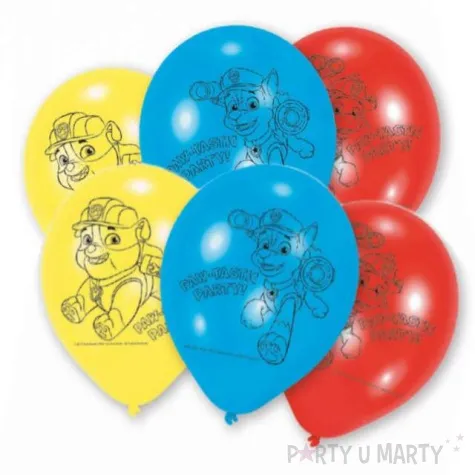 balony paw patrol mix amscan 9 6 szt