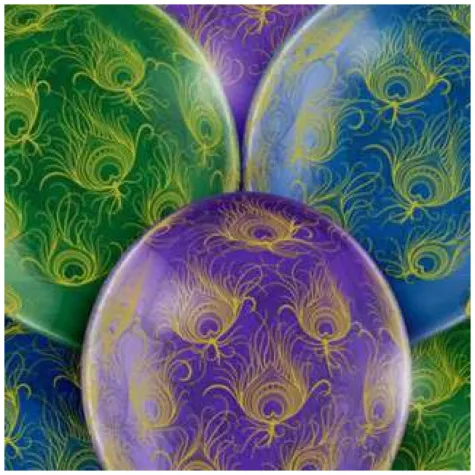 balony pawie piora mix belbal 12 6 szt