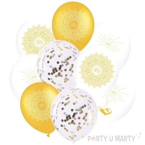 balony pierwsza komunia mix partypal 12 9 szt