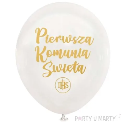 balony pierwsza komunia swieta biale dekoracjepolska 12 5 szt