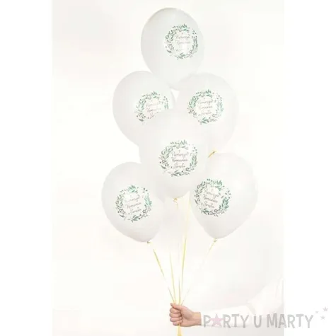 balony pierwsza komunia swieta z galazkami partydeco 12 6 szt