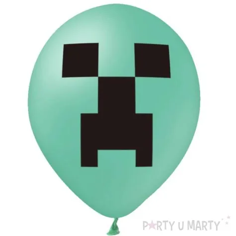 balony piksel czyhacz zielony partypal 12 12 szt