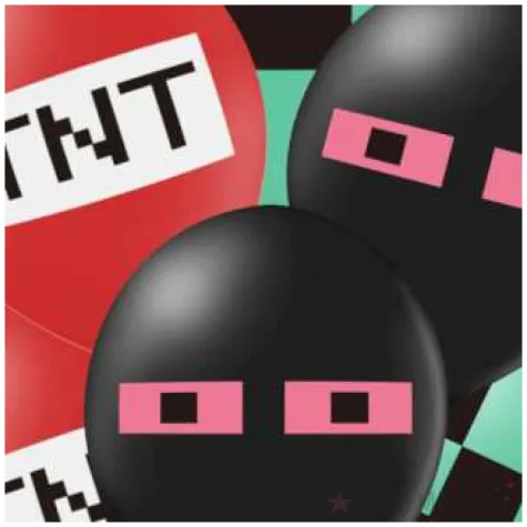 balony piksel mix partypal 12 12 szt