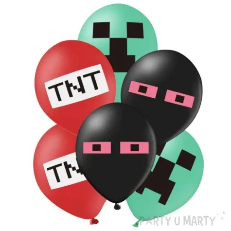 balony piksel mix partypal 12 12 szt