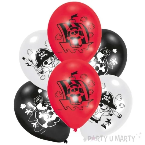 balony piraci pastel mix amscan 9 6 szt