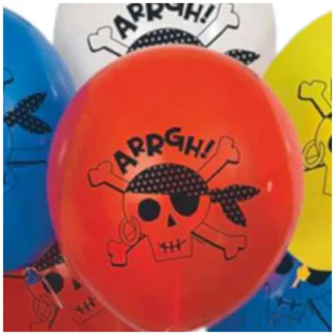 balony piracka czaszka bandana mix unique 12 8 szt
