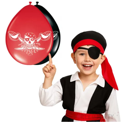 balony pirackie czaszki folat 12 8 szt
