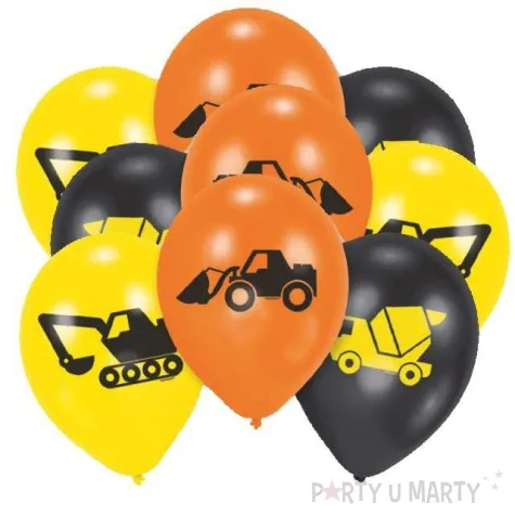 balony plac budowy mix amscan 10 10 szt