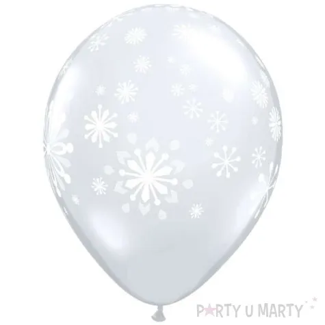 balony platki sniegu transparentne qualatex 11 25 szt