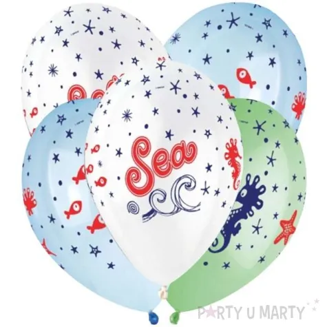 balony podmorski swiat kolorowe gemar 13 5 szt