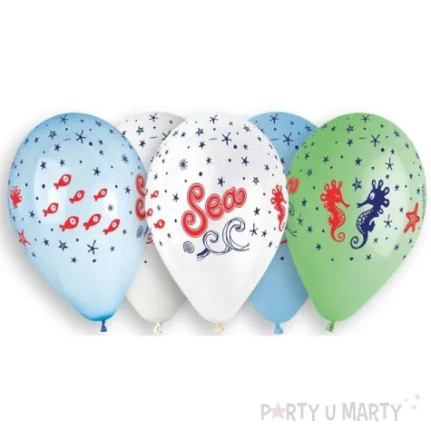 balony podmorski swiat kolorowe gemar 13 5 szt