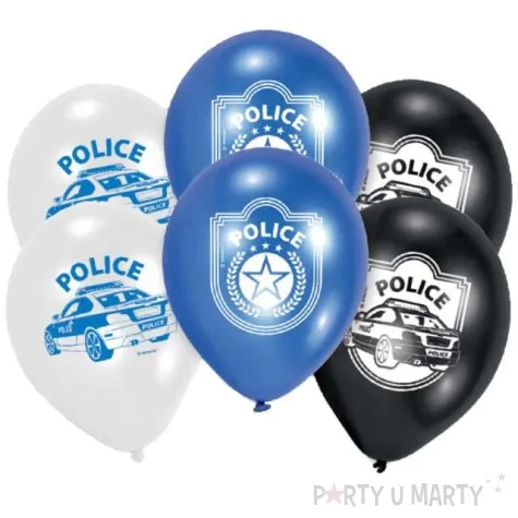 balony policja mix amscan 9 6 szt