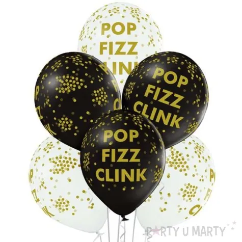 balony pop fizz clink pastel mix belbal 12 6 szt