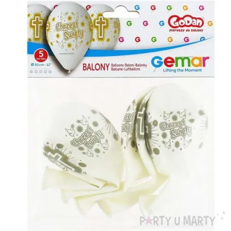 balony premium chrzest gemar 12 5 szt