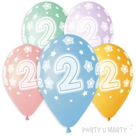balony premium cyfra 2 mix gemar 13 5 szt