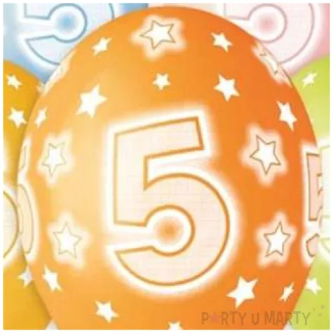 balony premium cyfra 5 mix godan 13 5 szt