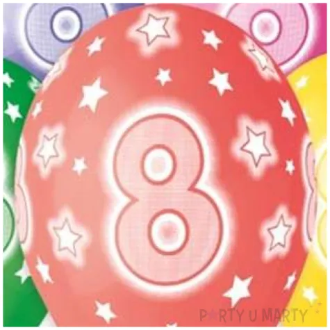 balony premium cyfra 8 mix gemar 13 5 szt