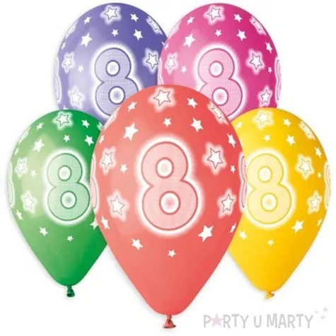 balony premium cyfra 8 mix gemar 13 5 szt
