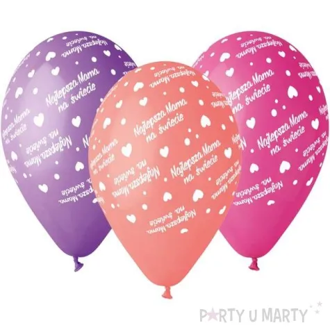 balony premium najlepsza mama gemar 12 5 szt