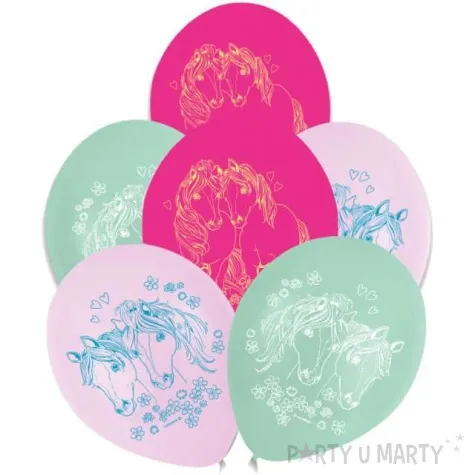 balony pretty pony pastel mix amscan 9 6 szt