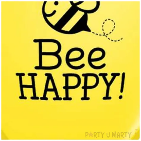 balony pszczolka bee happy zolte qualatex 11 25 szt