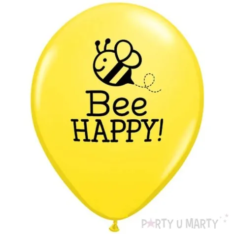 balony pszczolka bee happy zolte qualatex 11 25 szt