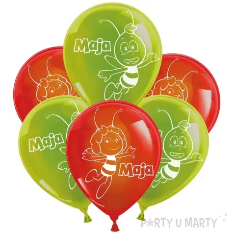 balony pszczolka maja czerwono zielony party factory 9 10 szt
