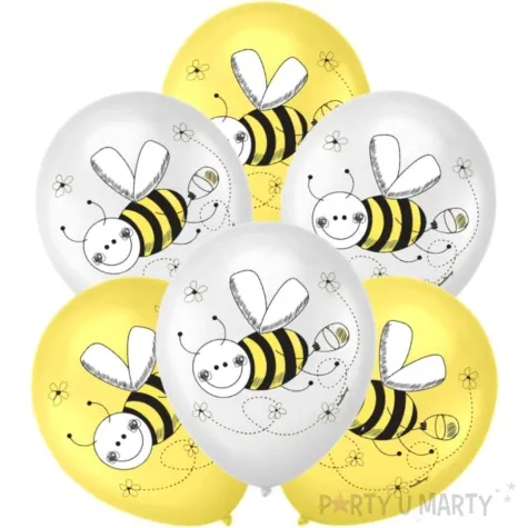 balony pszczolki pastel mix strong 12 6 szt