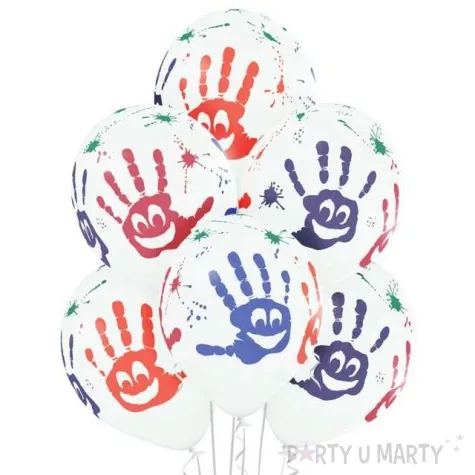 balony raczki pastel biale belbal 12 6 szt