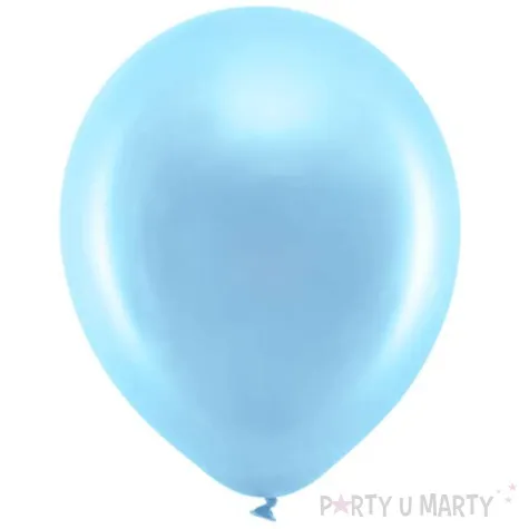 balony rainbow metalizowane blekitne partydeco 12 100 szt